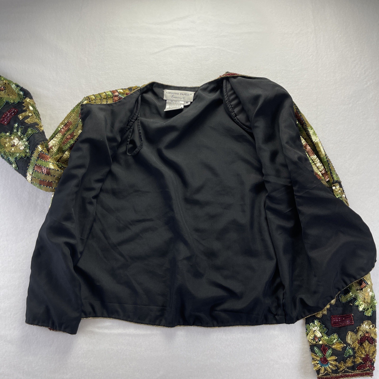 ADRIANNA PAPELL EVENING VINTAGE 1994 MULTI BEADED SEQUINS Jacket MEDIUM GORGEOUS