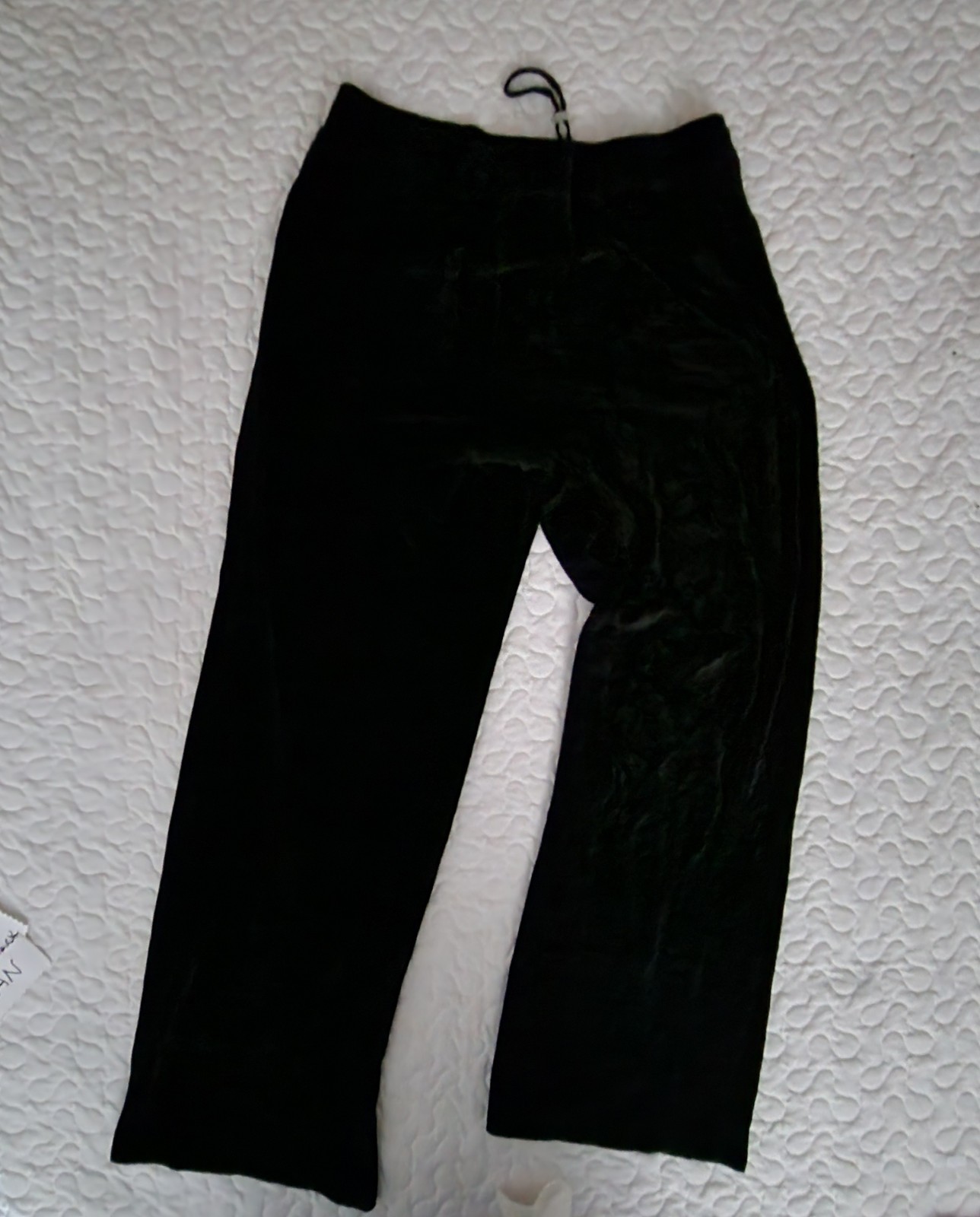 Vtg Talbots Crushed Black Velvet Pants Lounge Party Christmas Pullon wast 28 30