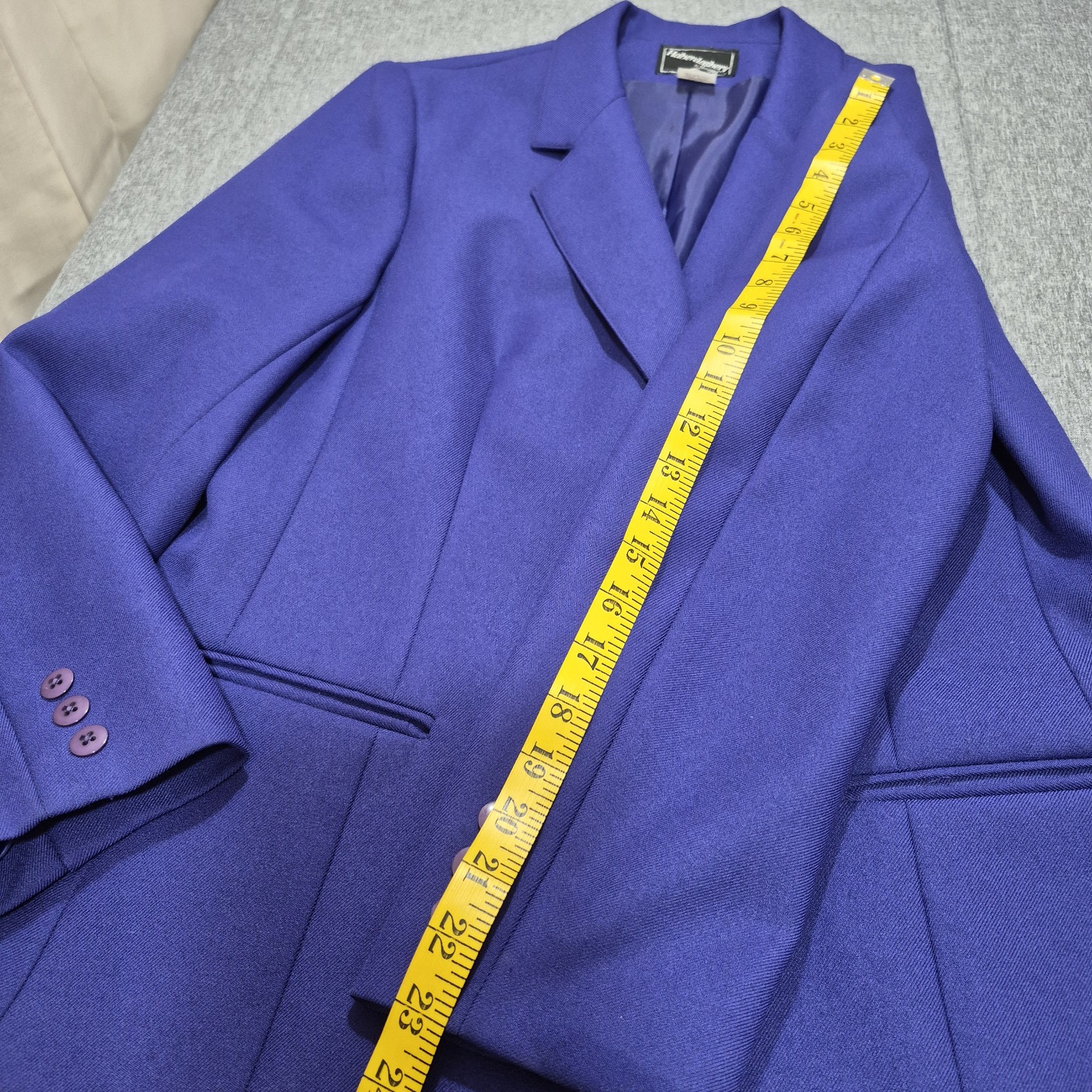 Vintage Haberdashery Women’s Classic Blazer Two Button Jacket Size 12 Purple