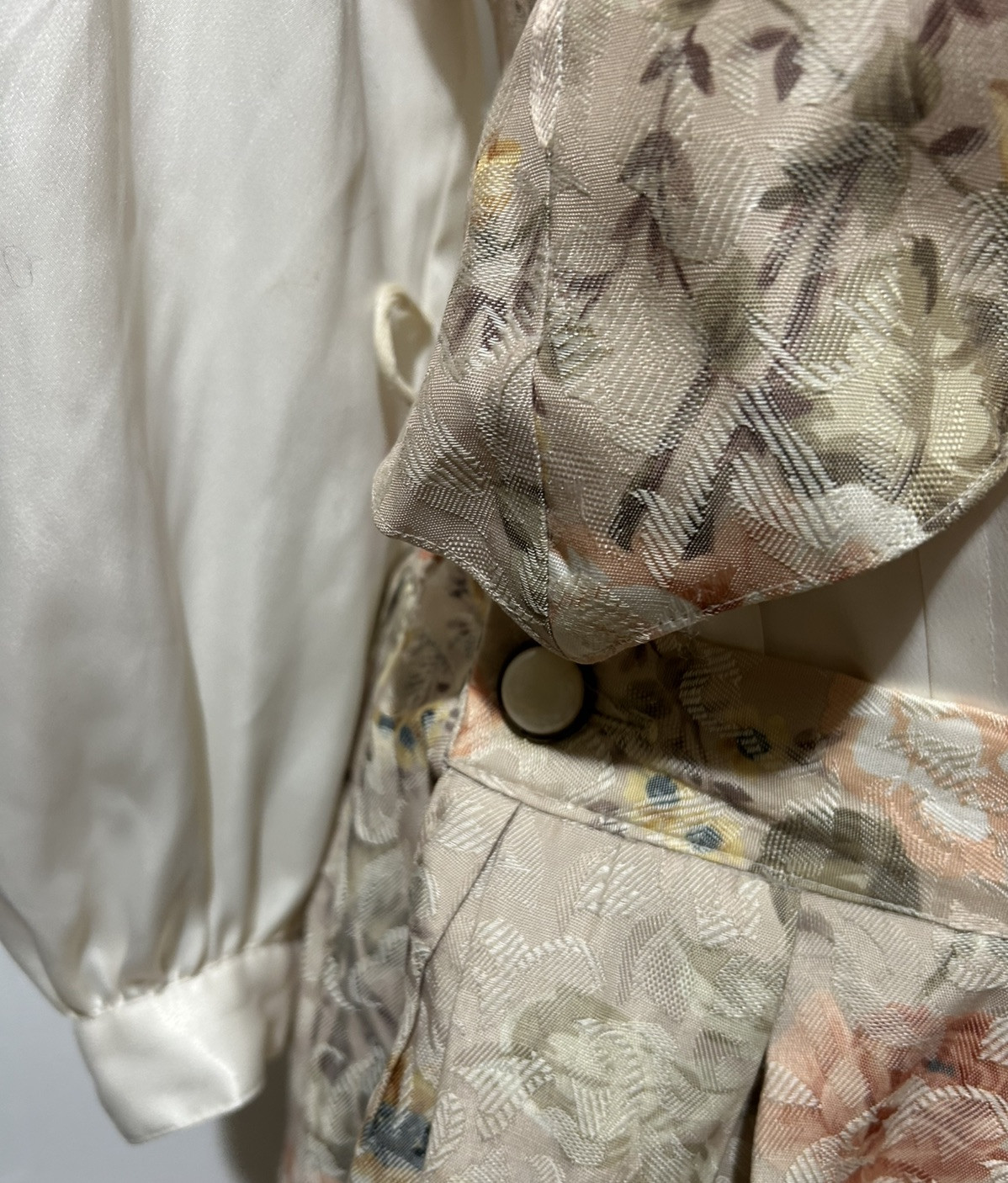 Vintage Dress Womens 6 /Garden Tea Skirt Vest Floral Long Sleeve w Blouse Nilani