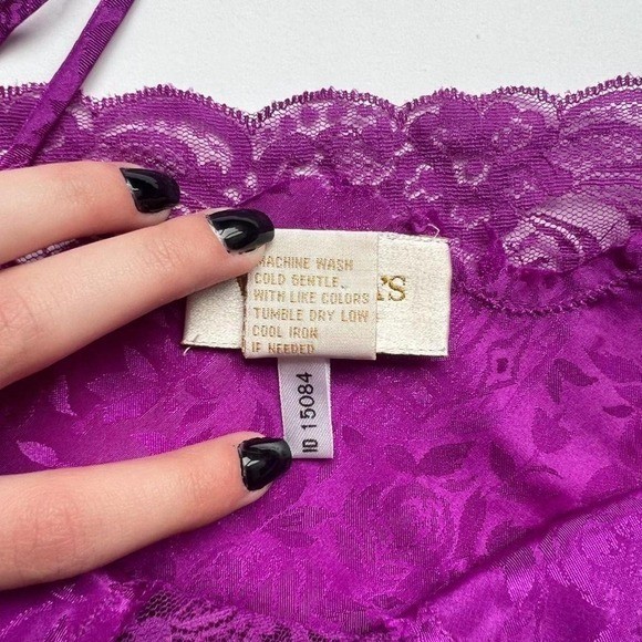 Vintage Victoria’s Secret Gold Label 1984 Pink Purple Sleepwear Set