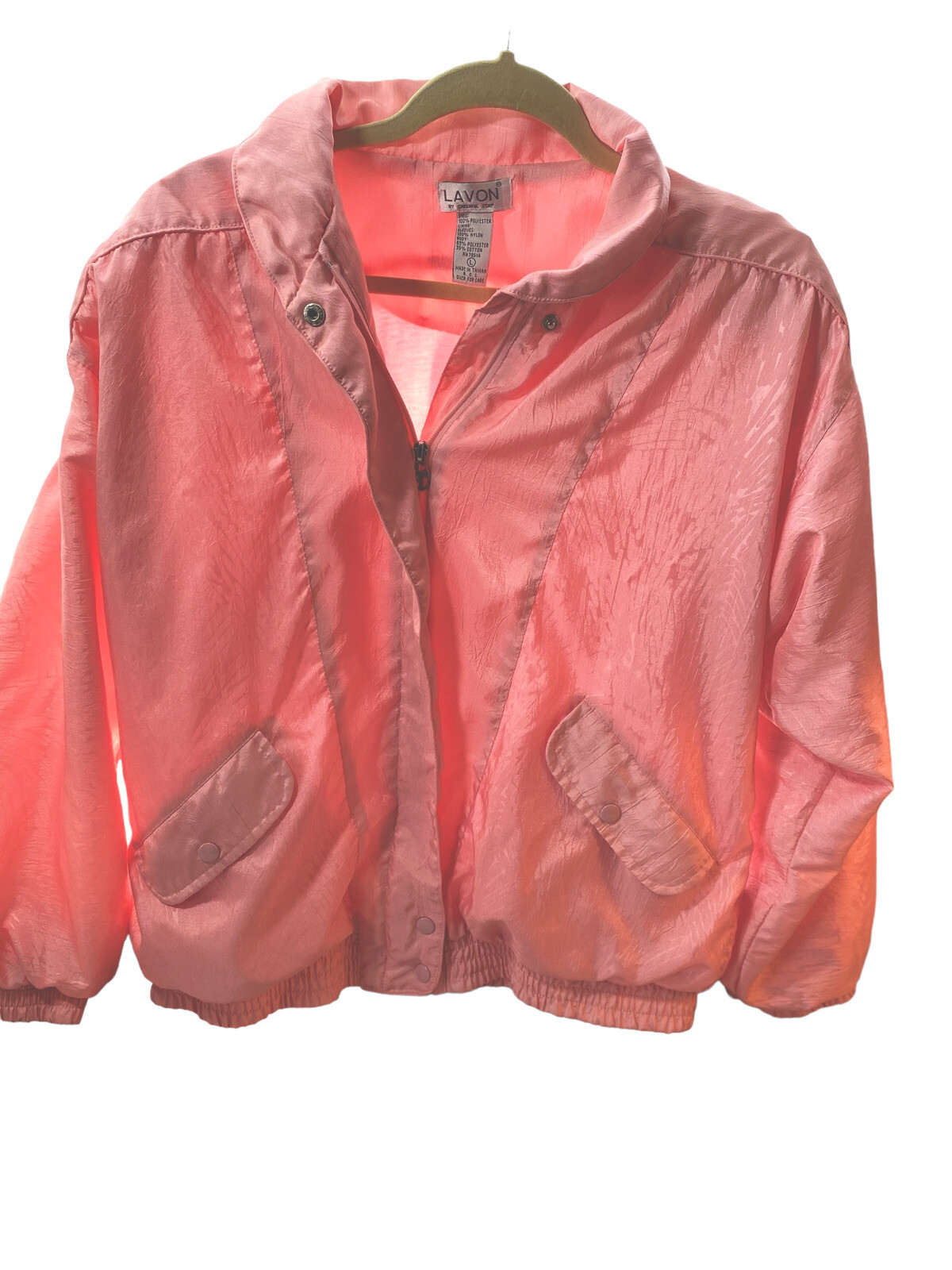 Vintage Lavon Pink Tracksuit Set Size Large Two Piece Jacket and Pants Set Retro
