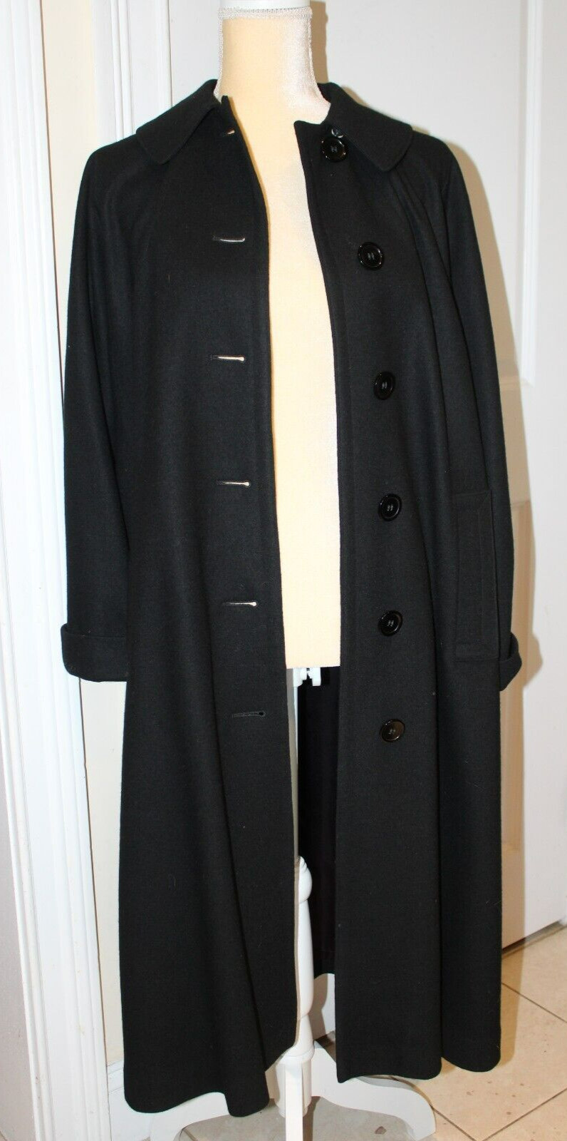 VTG 70s Weatherbee Water Resistant -US Sz 12? -Flannel Overcoat (Wool Blend?)