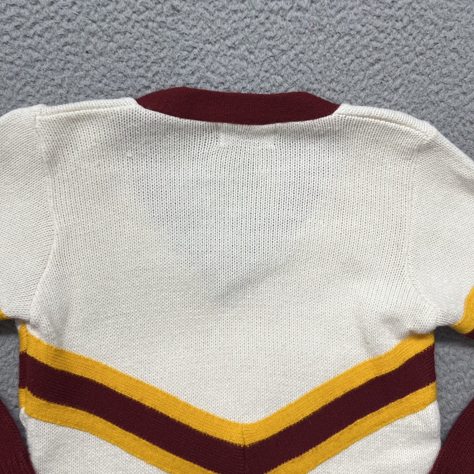 Vtg 70’s Cheerleader Sweater Womens S Varsity Logan Knitting Mills Orlon Acrylic