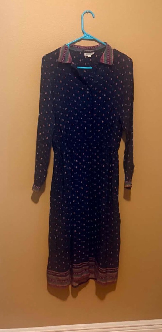 Vintage 1980s SSSSSSSSSSSSSSSSSSSS 100% Silk Dress Black White Print Size 10