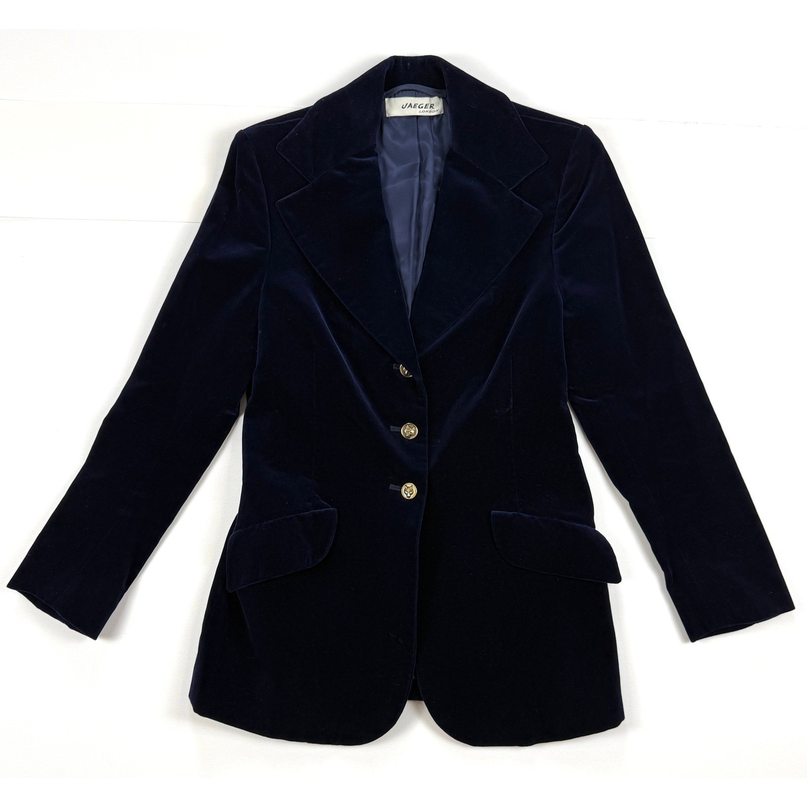 Jaeger Navy Velvet Blazer & Hobbs London Mustard Skirt | Vintage Chic #1721/2
