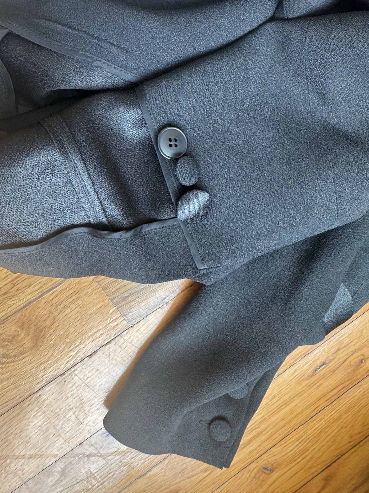 Vintage 90s Sonia Rykiel Blazer Jacket – Black Satin Tuxedo Size S