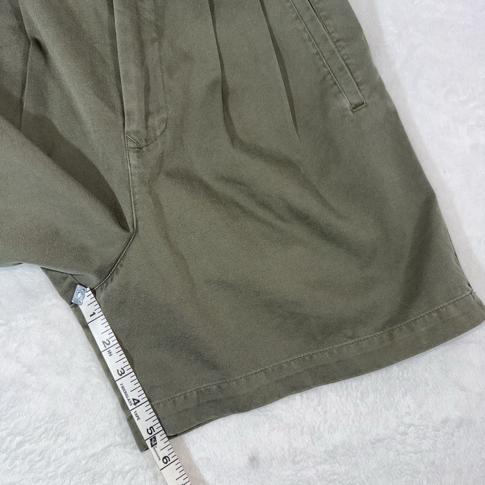 VTG Banana Republic Pleated High Waist Safari Style Cotton Shorts Womans 6 NOS