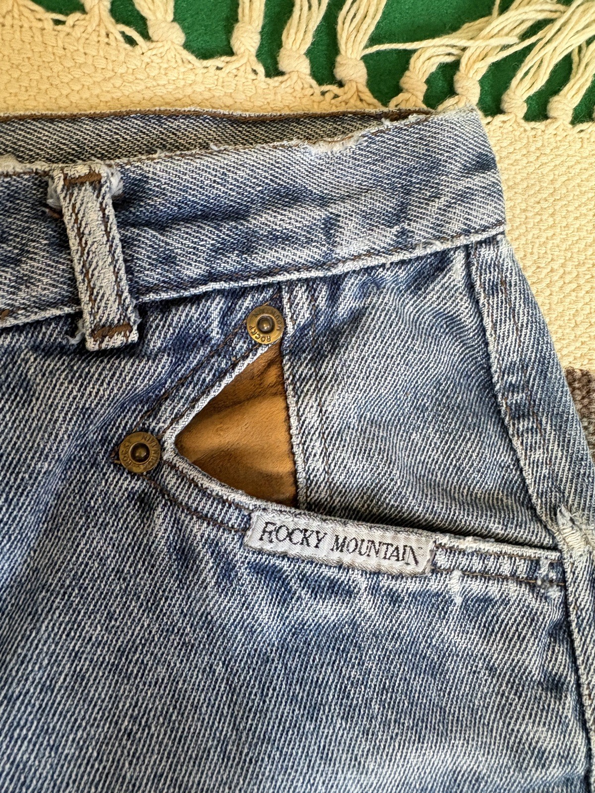 Vtg Rocky Mountain Clothing Co High Waist Bareback Denim Jeans Women’s Size 29/9
