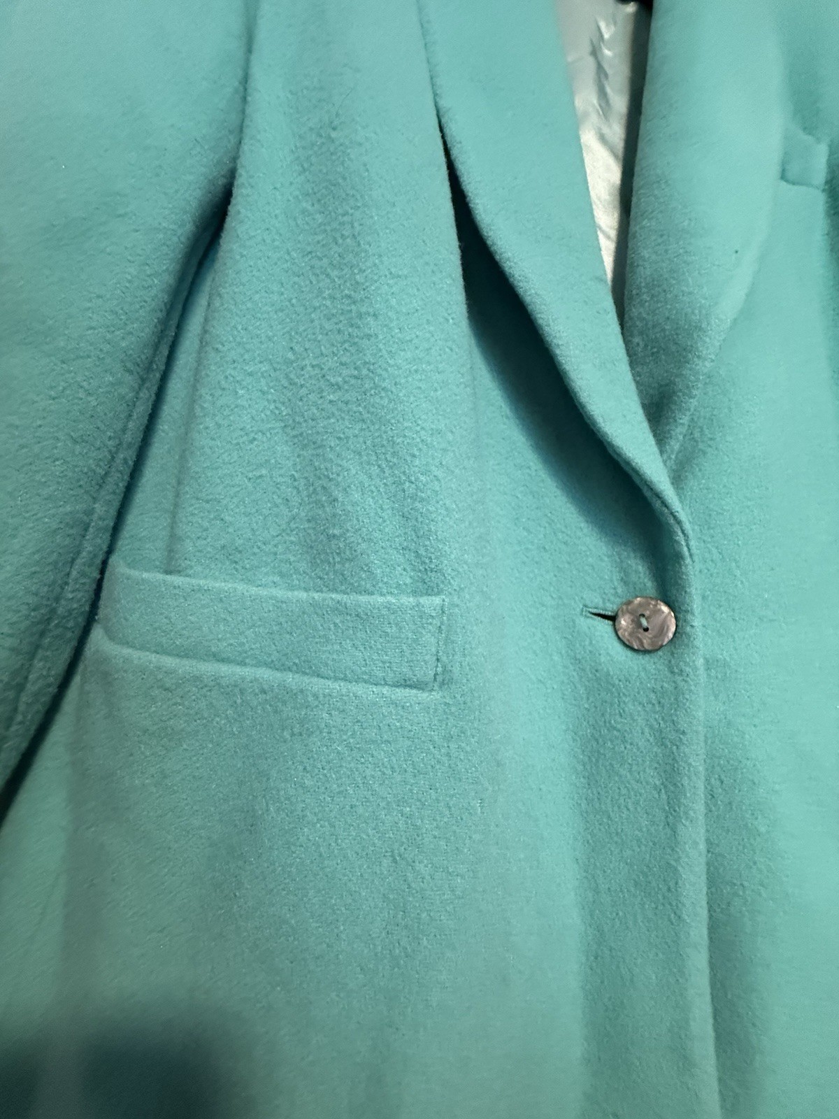 Stephanie Andrews Teal Blazer Women’s 18W Plus Size Single Button Vintage