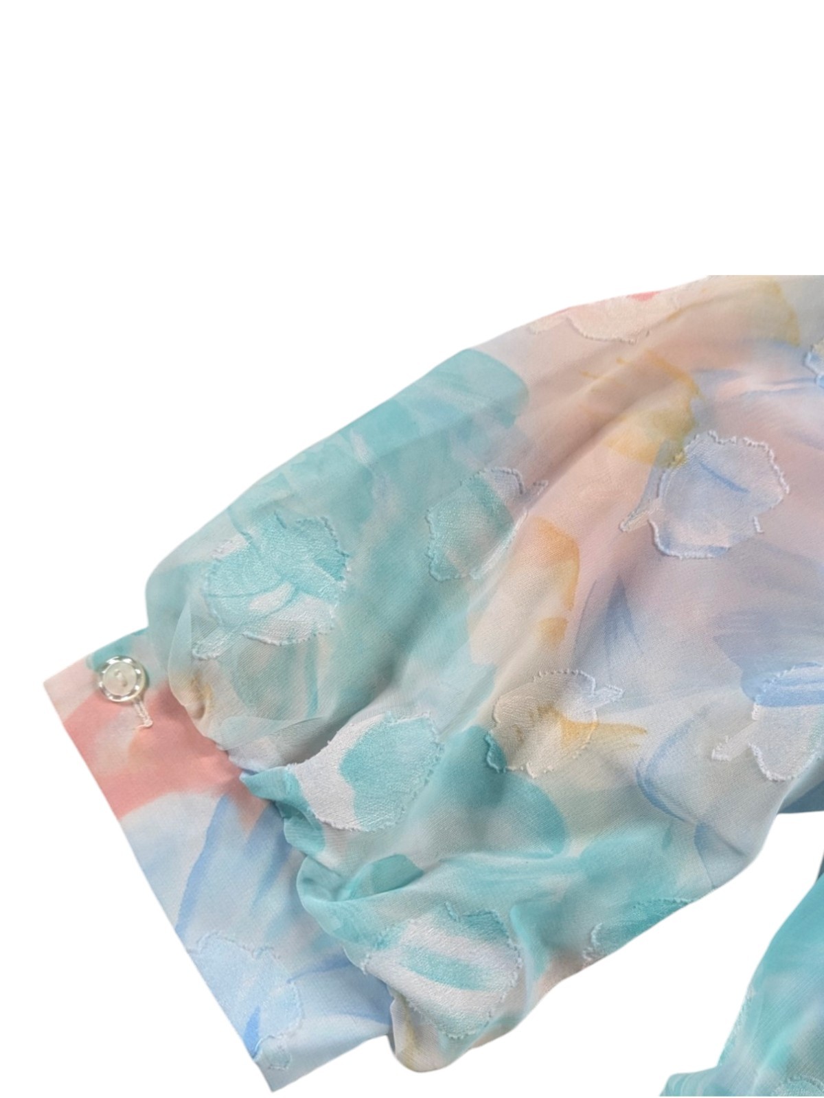 🇬🇧Vintage St Michael UK 12 EU40 Chiffon Floral Princess Dress Selkie Style 80s