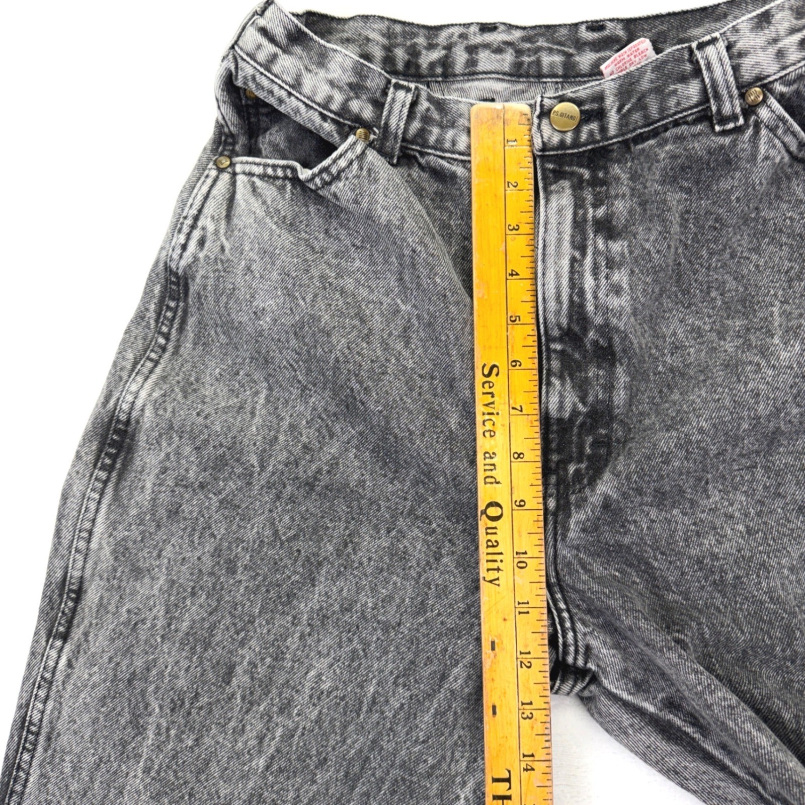 PS Gitano Jeans Womens 16 Gray Acid Wash High Rise Mom Vintage 80s 90s USA Made