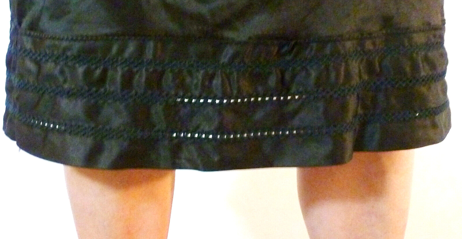SEXY!!! FORTUNE VINTAGE BLACK SNIP-IT HEM HALF SLIP L XL EVC