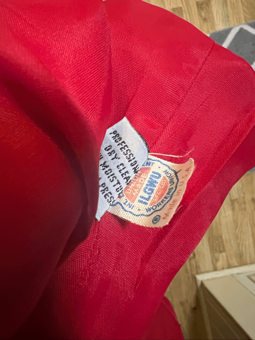 Vintage PSI Couture Red Wool Blazer Union Label Smart! 2