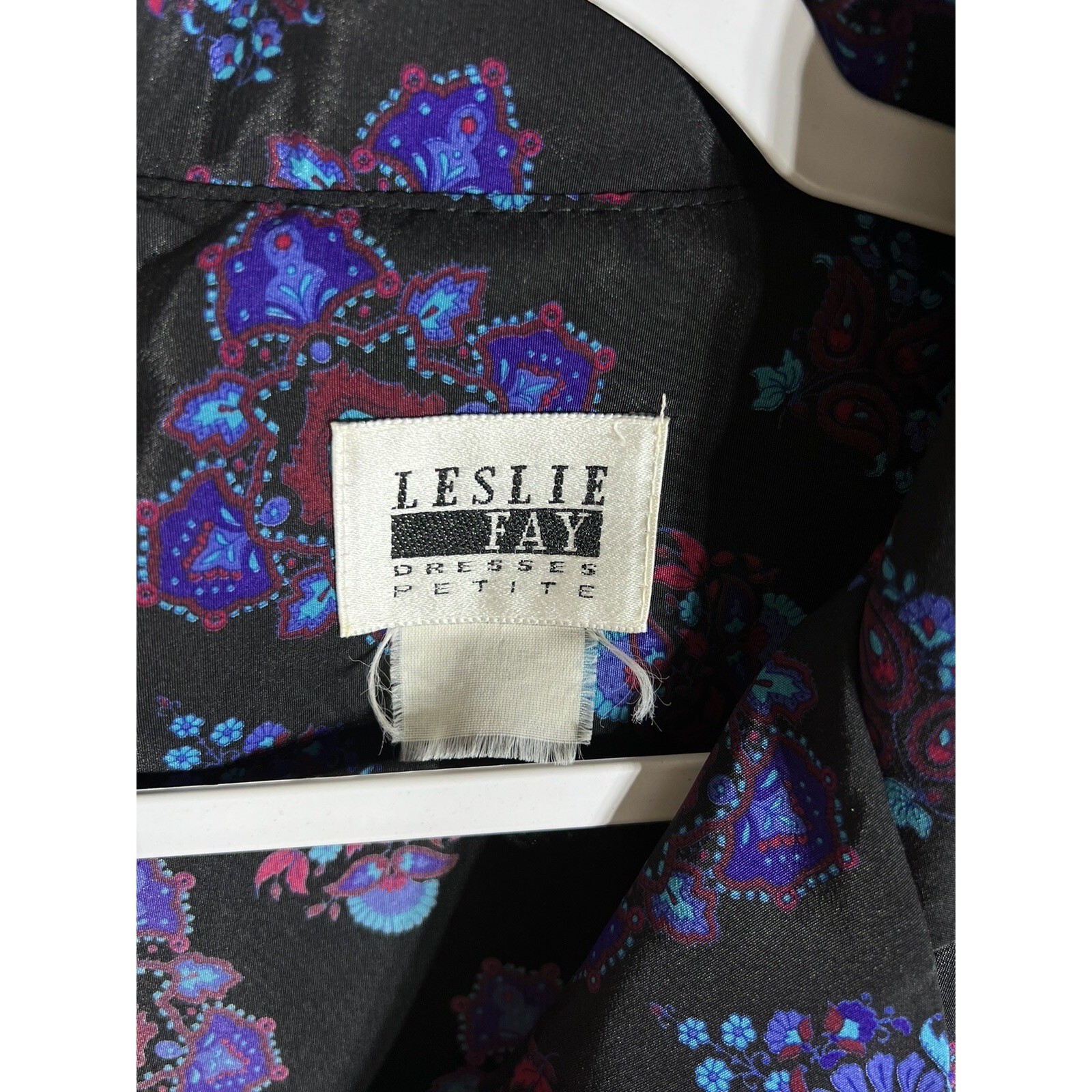 Vintage Leslie Fay Petites Floral Button Up Top Blouse Womens Size 10 Petite 10P