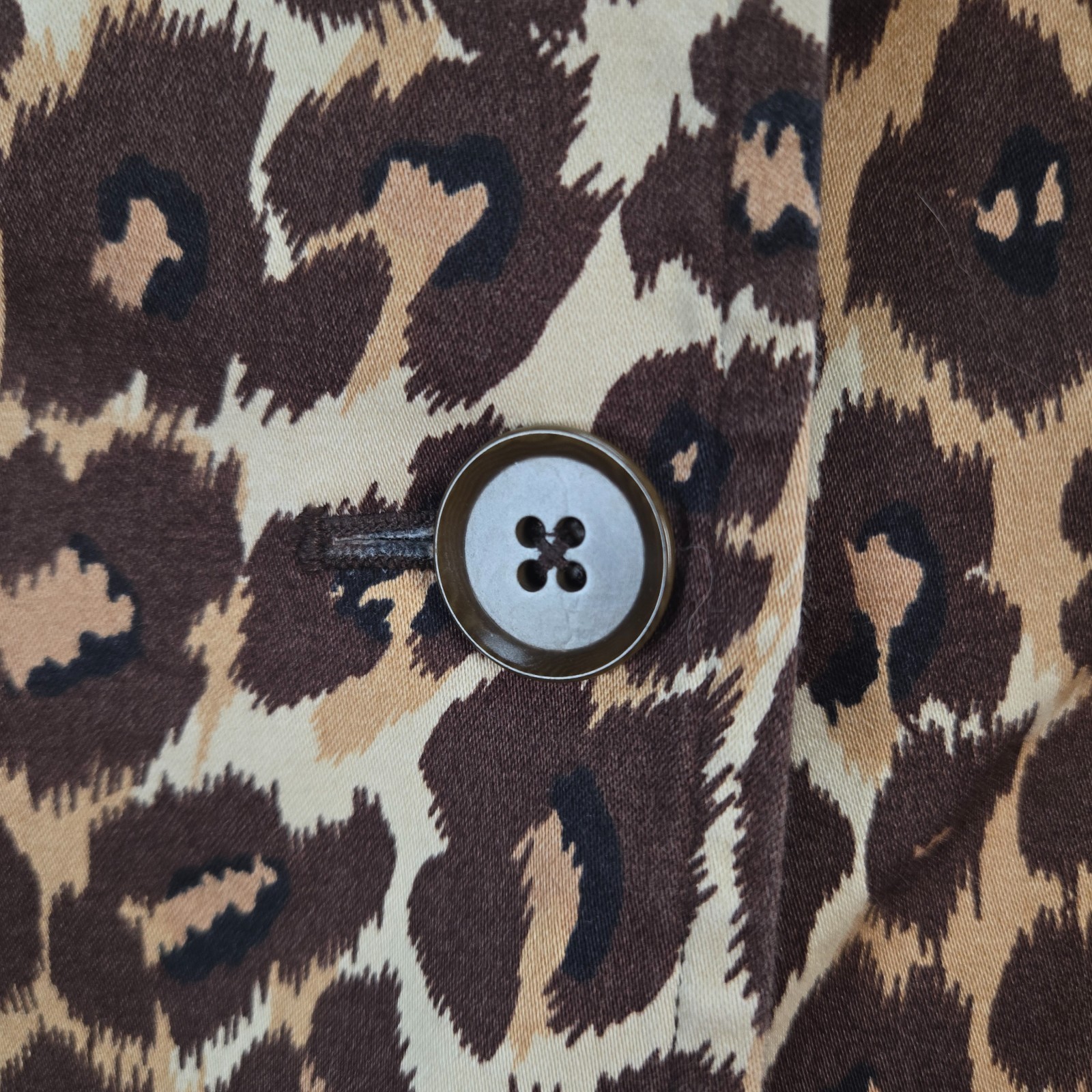 Vintage Harold’s Leopard Hourglass Blazer Womens 6 Brown Tan Animal Print Jacket
