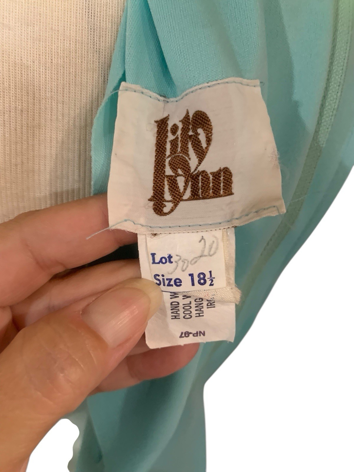 Lilly Lynn Vintage 70’s Light Blue Sleeveless Dress With Huge Sweep Size 18 1/2