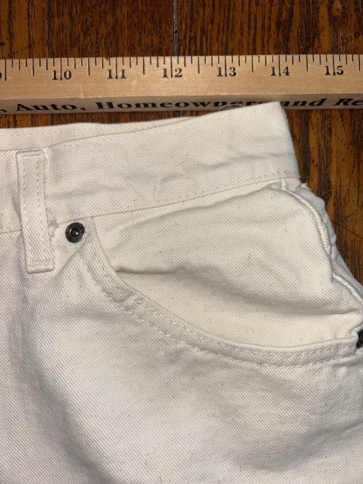 Vtg 80s Lee Mom Jeans Women’s 12L Off-White Cream Tapered High Rise 28 x 33 USA