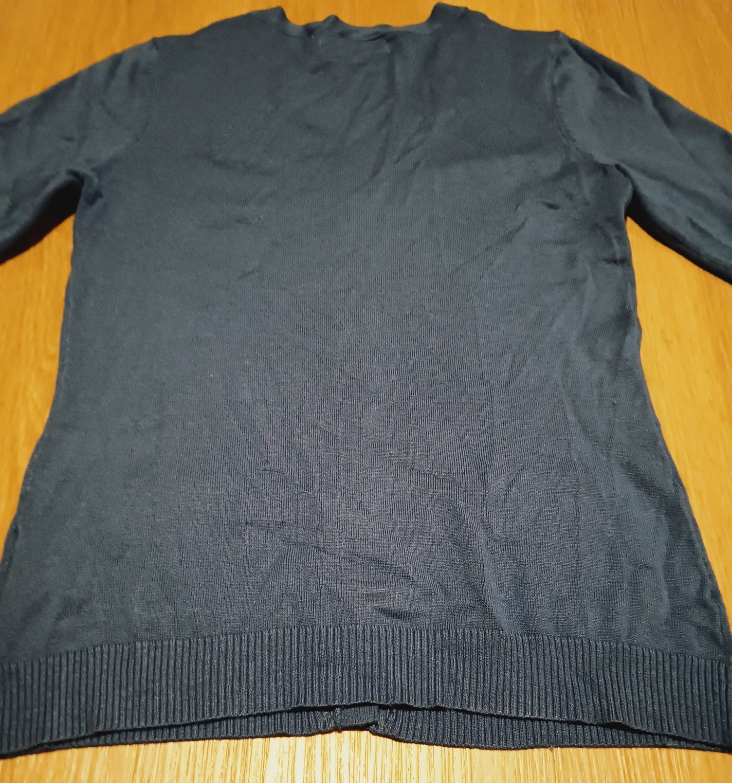 Vtg 80s YOUR SIXTH SENSE Stretch Viscose Cornflower Blue Cardigan Sweater S