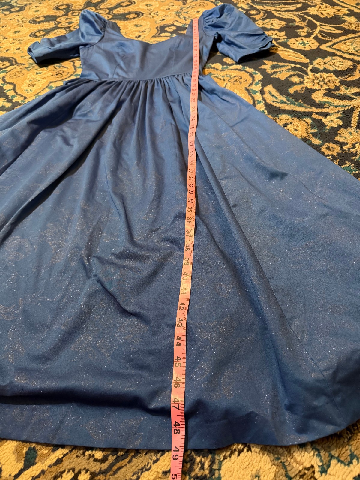 Vintage 80s Laura Ashley blue dress US10