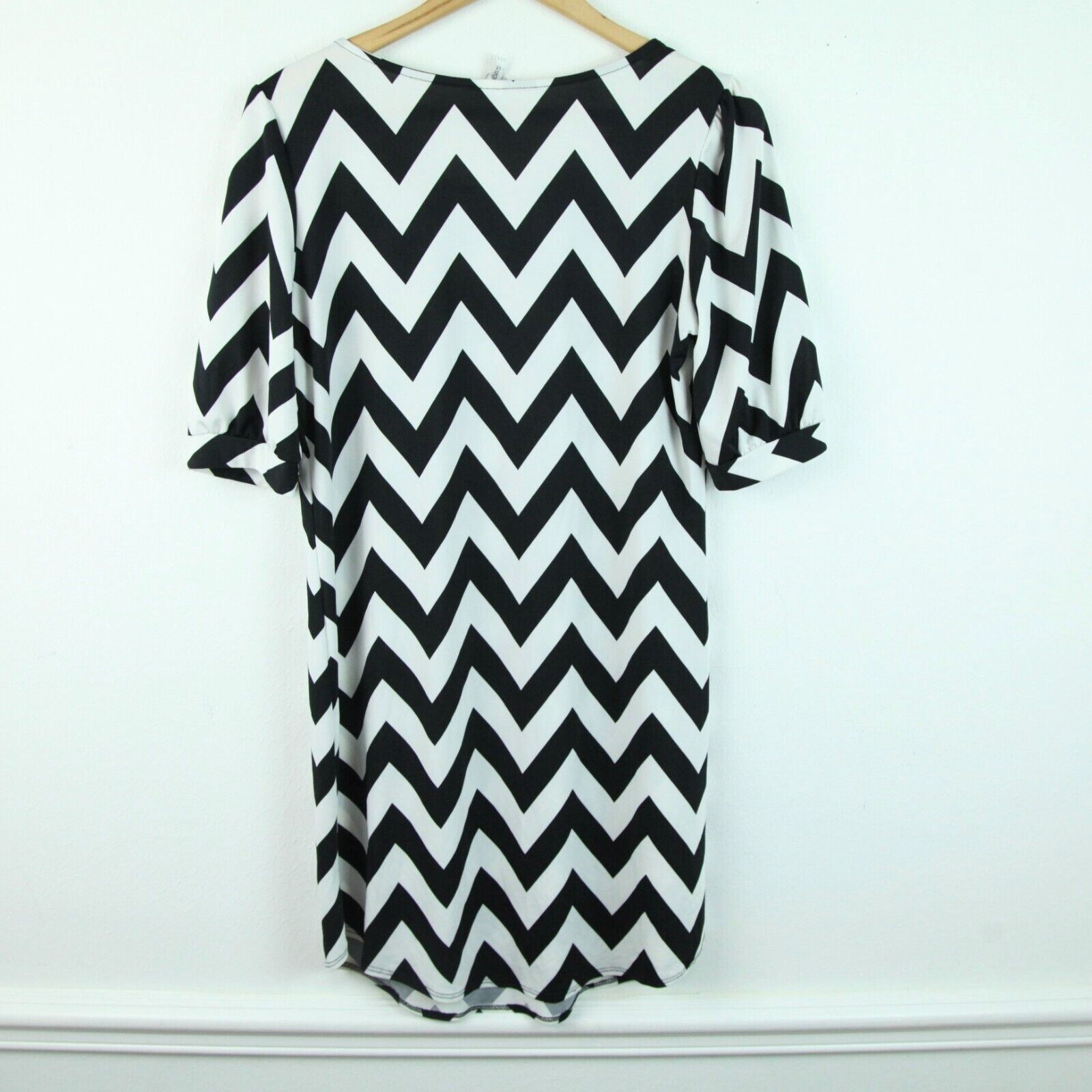 Vintage Small Tunic Y2K Chevron Going Out Girlie Top Twee 2010s Quirky Funky