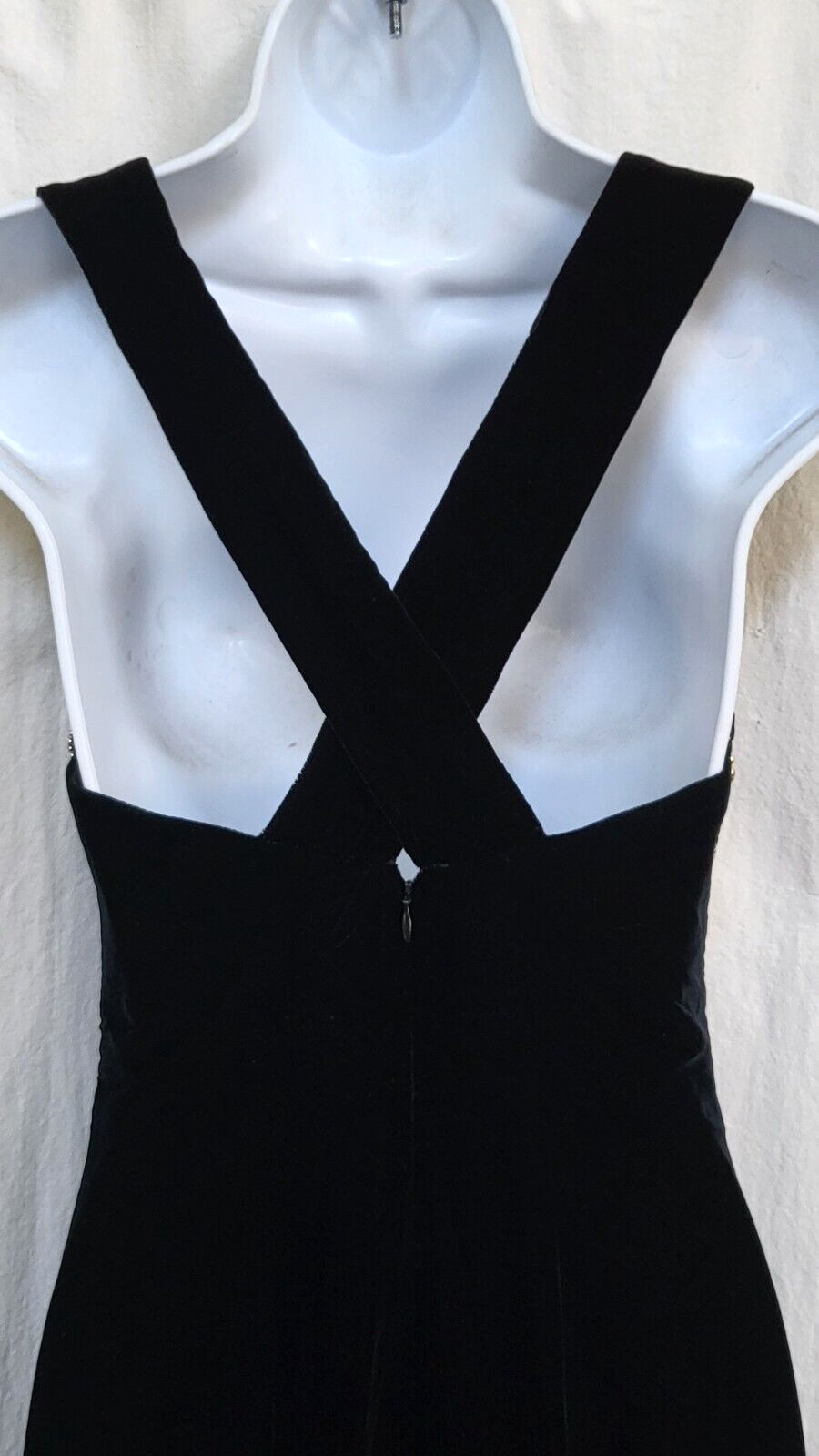 Elegant Black Velvet Vtg 80s Blondie and Me Evening Gown Dress Sequins Beads 5/6