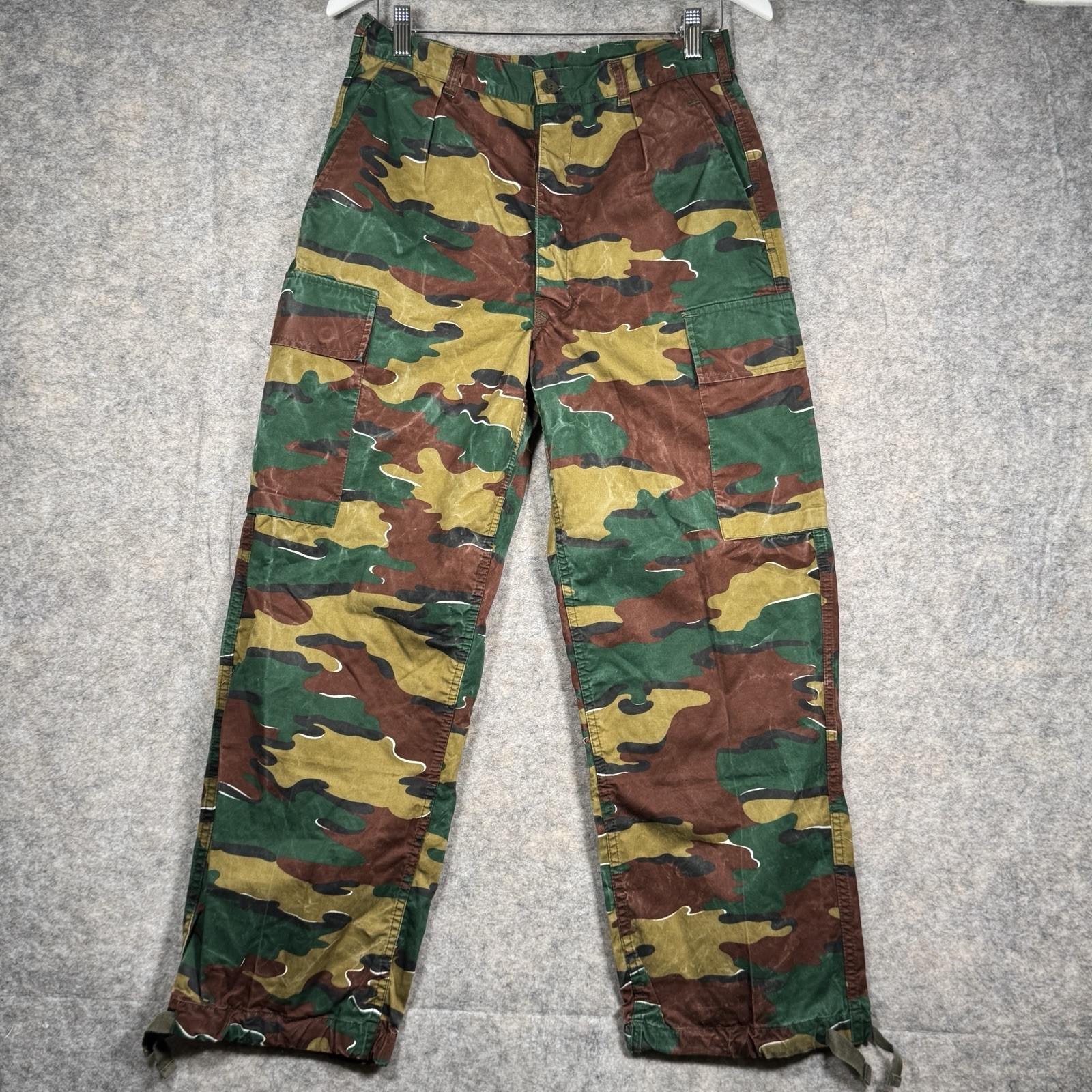 Vintage 90s Belgian Military Army Camo Brushstroke Jigsaw Size 30×27 Seyntex