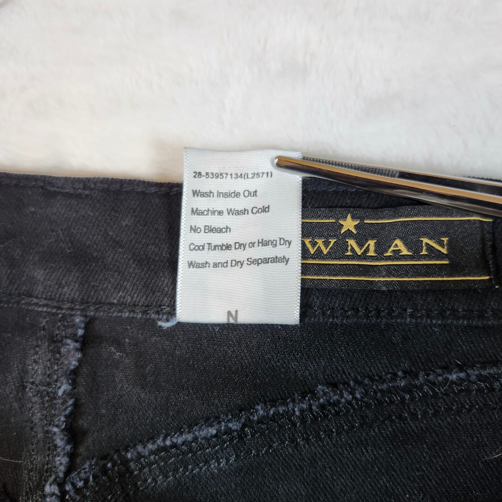 Lawman Western Jeans Womens 27 Black Excellent High Rise Bootcut Denim Vintage