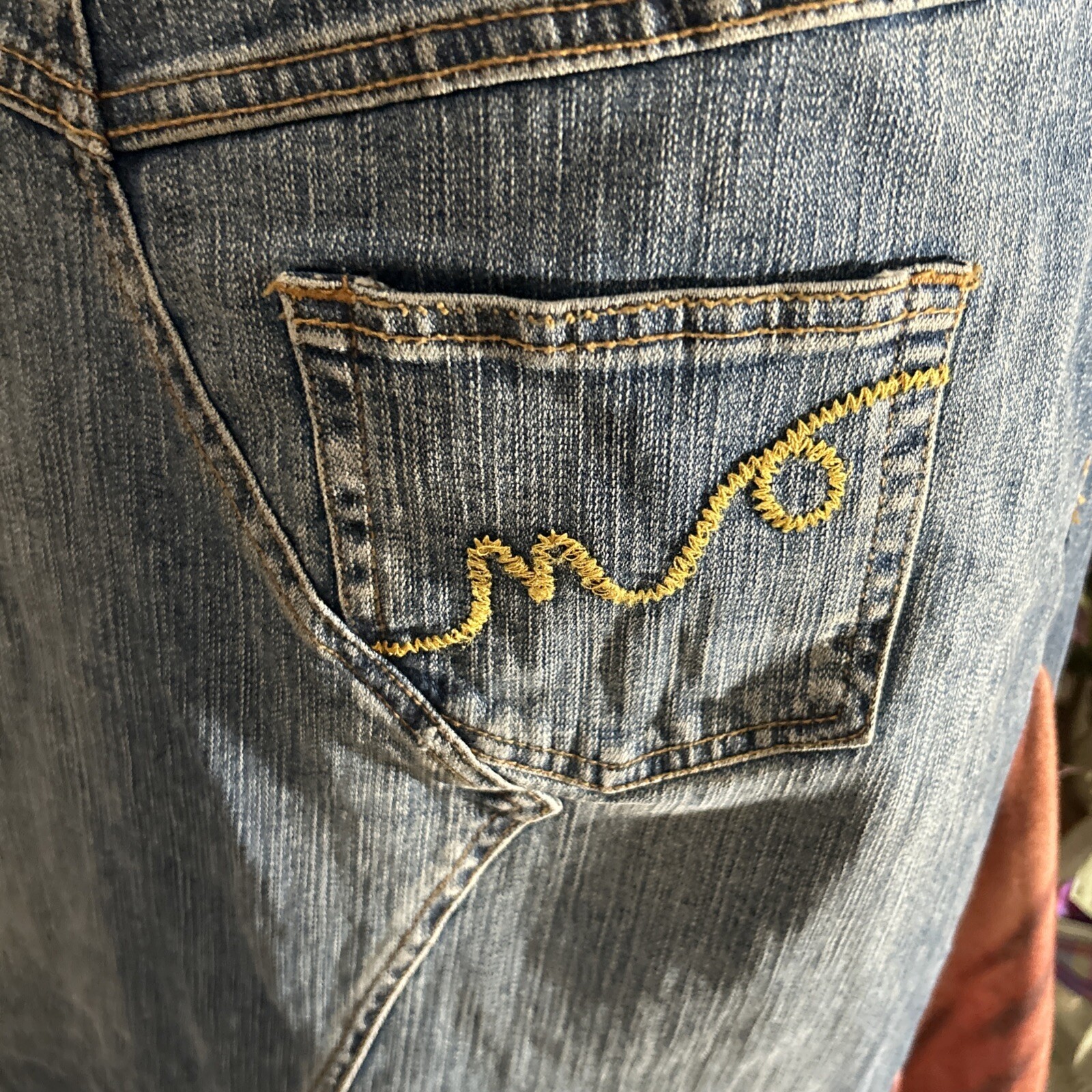 Alberto Makali 80s Vintage Embellished Designer Denim Jean Skirt Sz 8 RARE