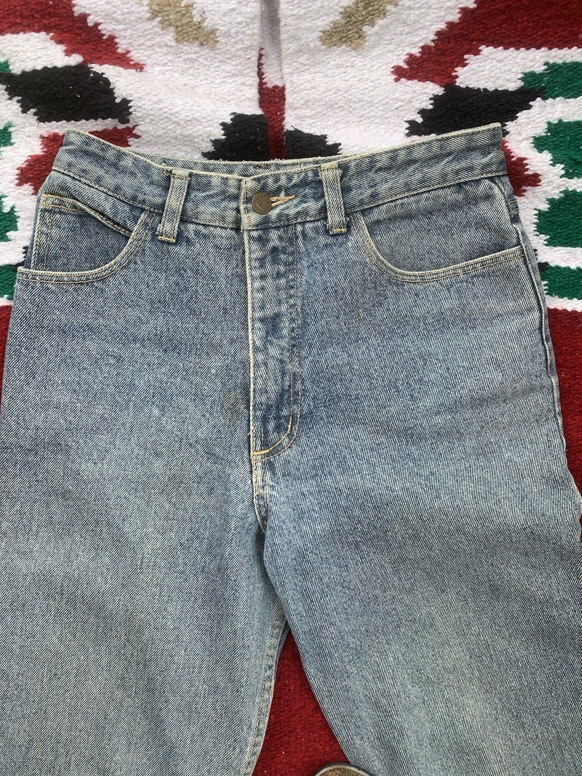Vtg GUESS By Georges Marciano High Waist Ankle ZipLight Wash Denim Jeans Size 29