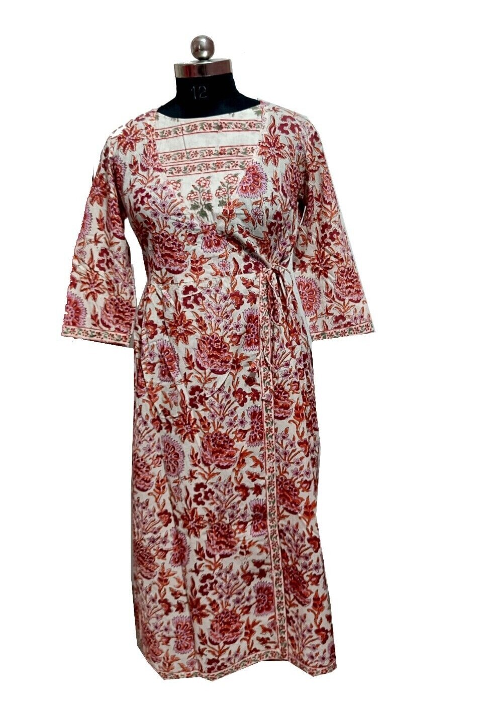 New woman Block Print Kimono Dress, AAA Quality Fabric woman New Pertain Dress,