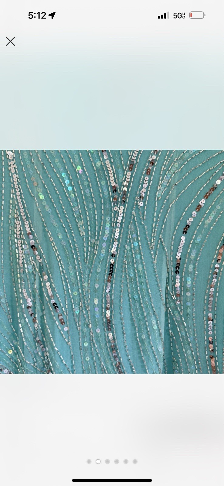 Vintage Kathryn Conover by Night Silk Sequin Beaded Dress Turquoise 80s Glam