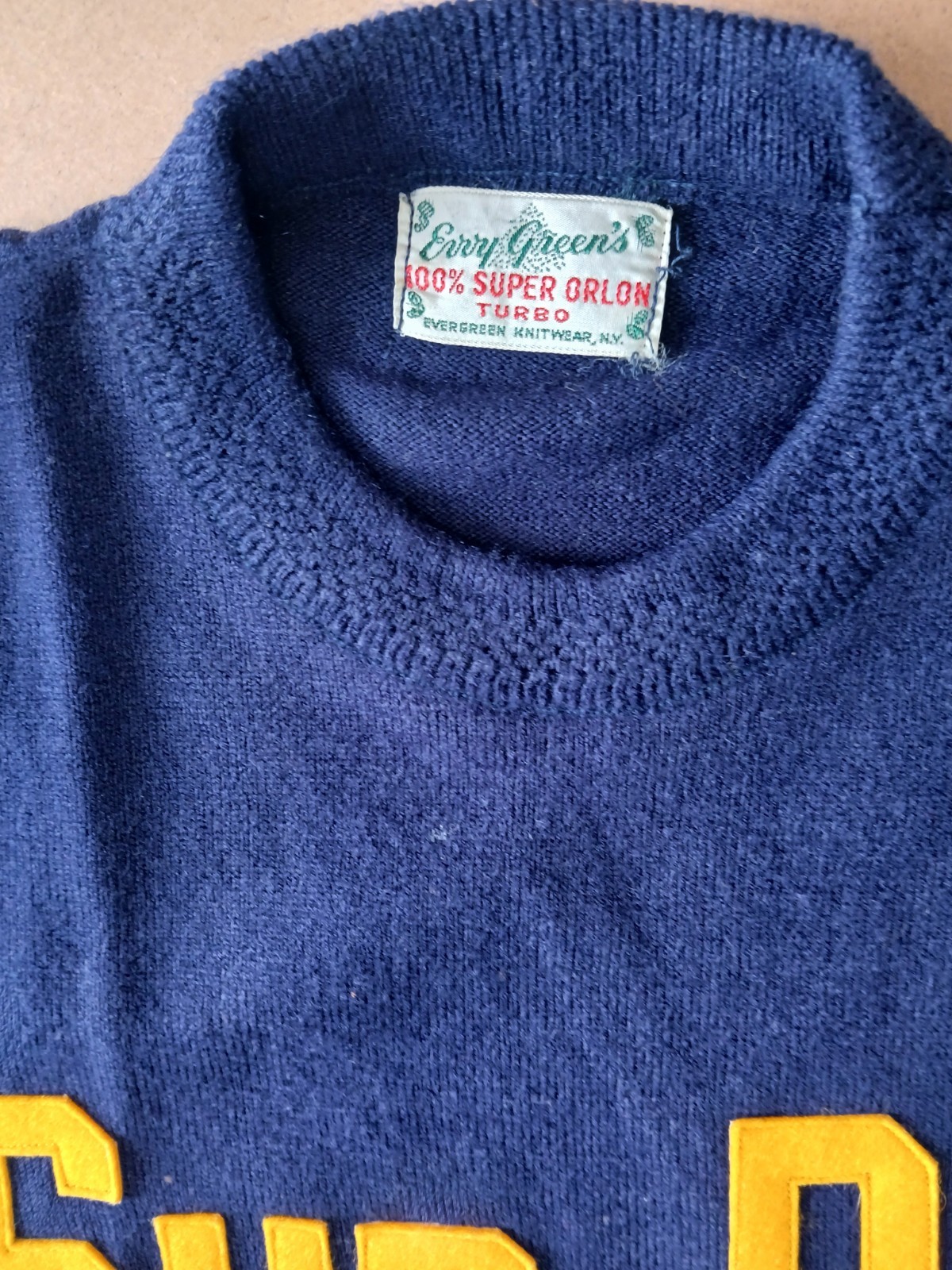 Awesome Vtg SUB-DEB Sweater By Evergreen Knitwear 100% Super Orlon Turbo – Sz S
