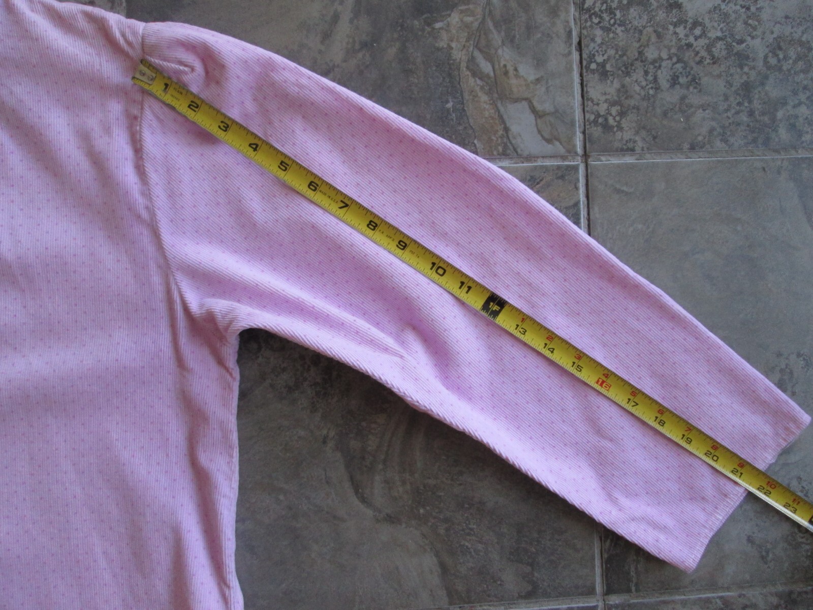 Vintage We 3 Ltd. New York House Dress Small Pink Corduroy Granny Grandma Union