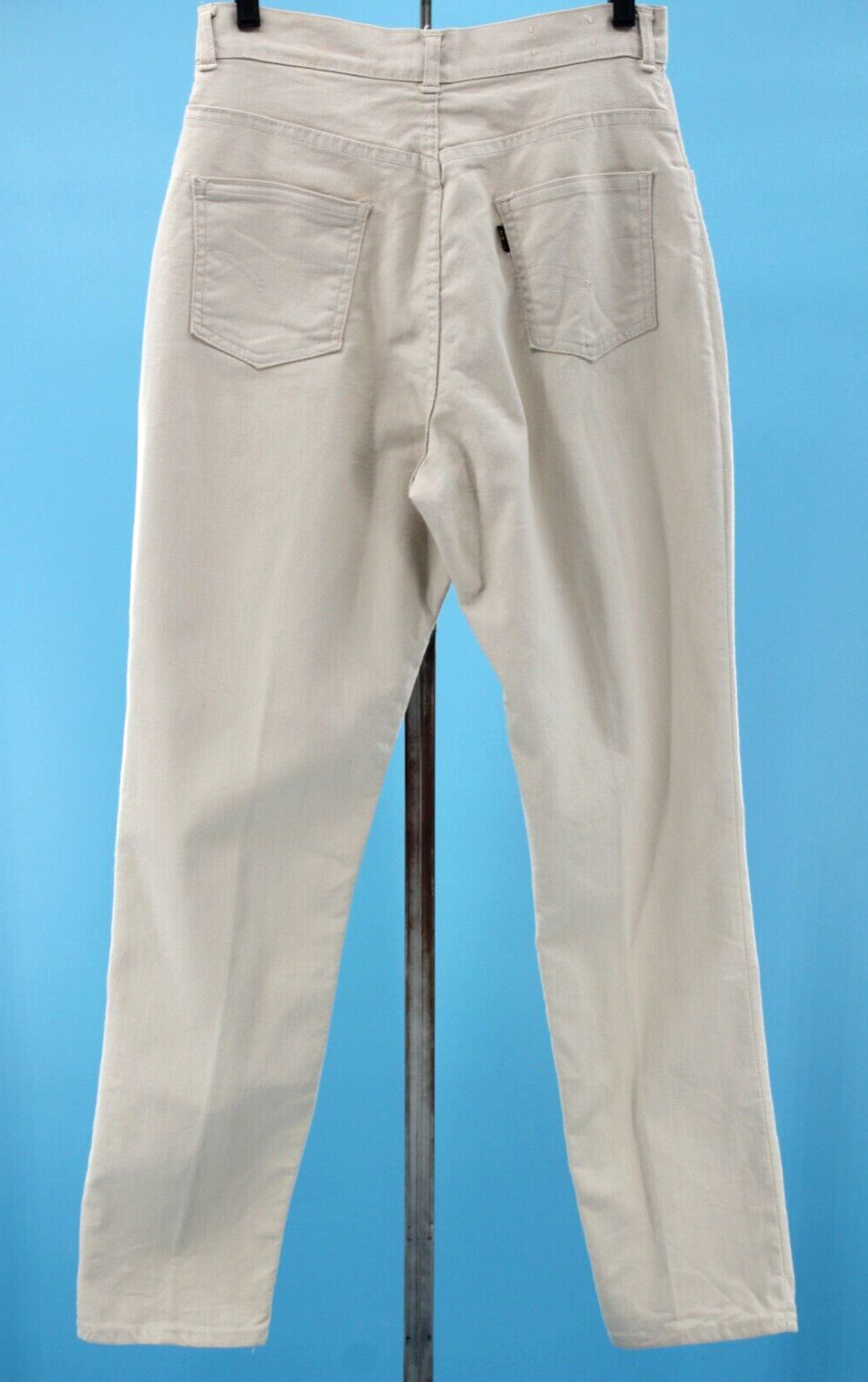 VTG Women’s 60s Levi’s Big E Cream Color Pants / Jeans Sz 28.5″ 1960s High Waist