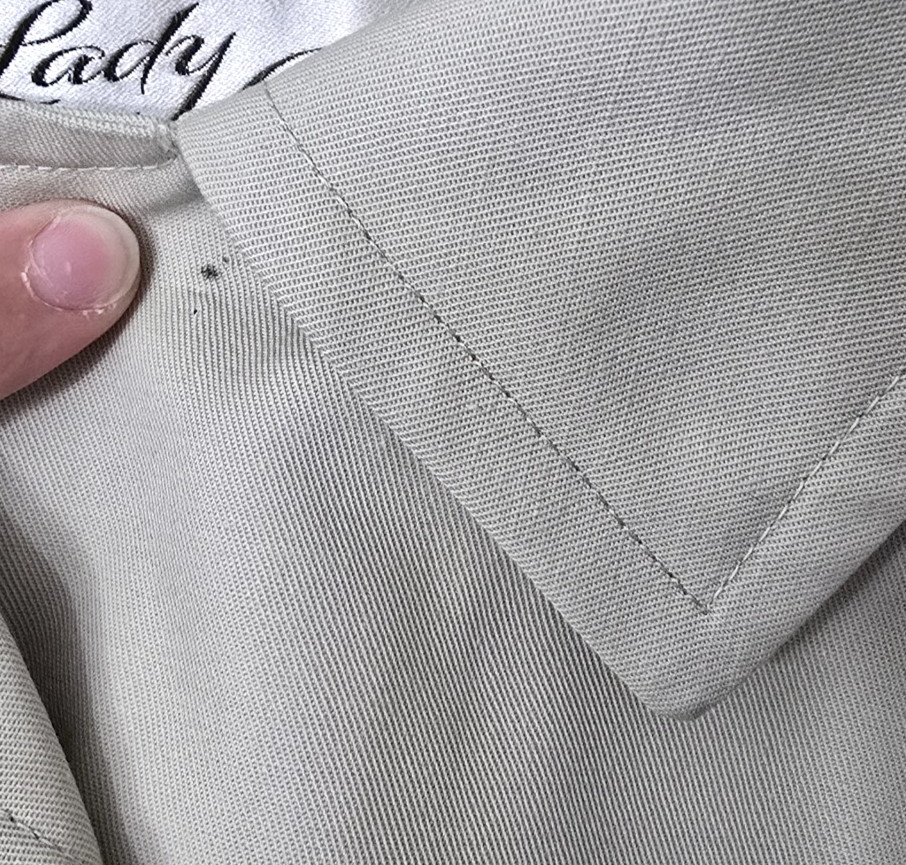 Vintage Chore Trench Jacket 10 Lined Pockets Khaki 80s Career Classic Lady Grais