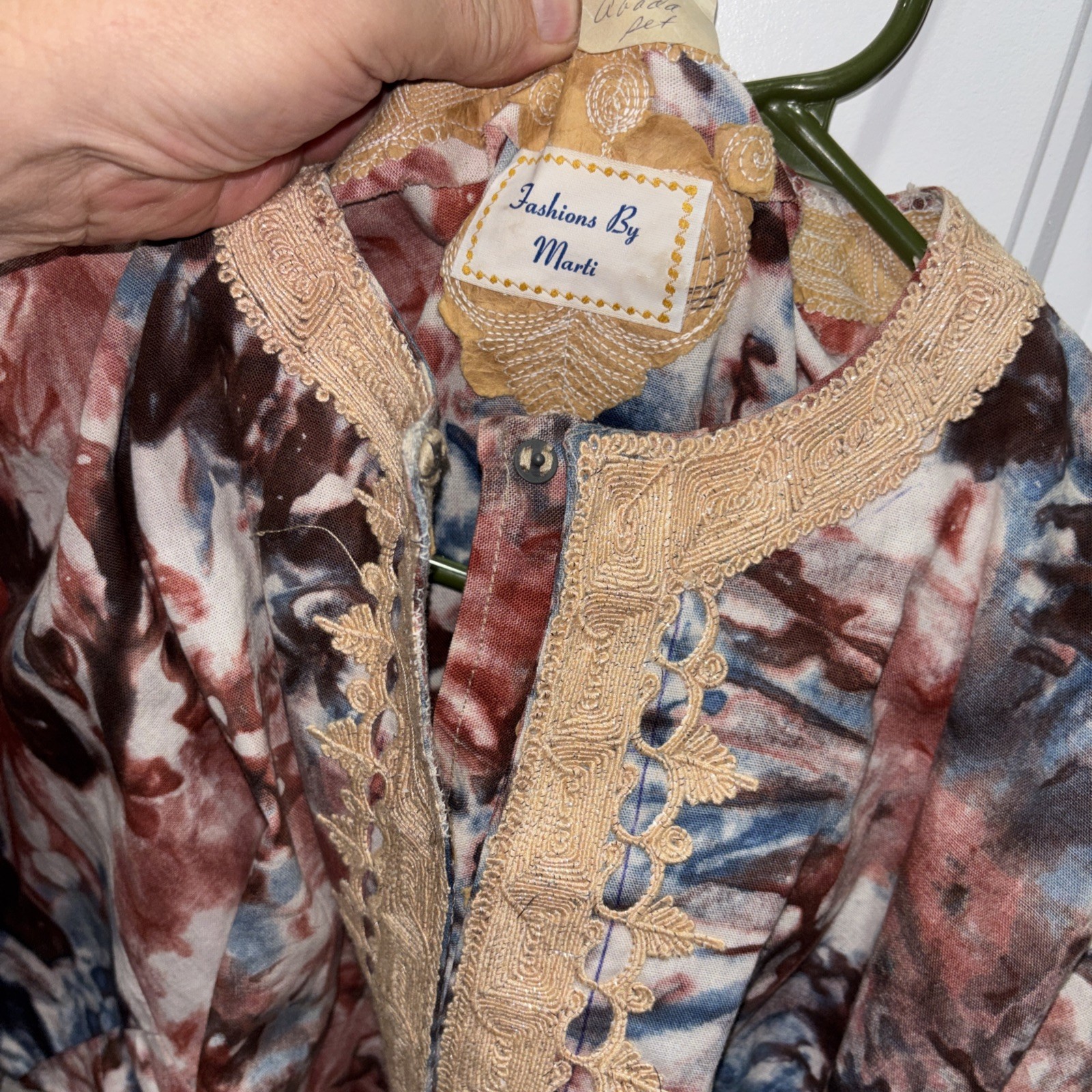 Vintage One Of Kind Handmade Embroidered Kaftan Set OS