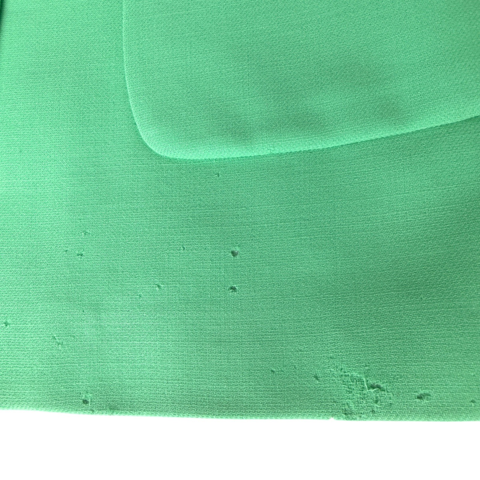 Vng Escada by Margaretha Ley Mint Green Wool Blazer Jacket Size 34 Moth Damage