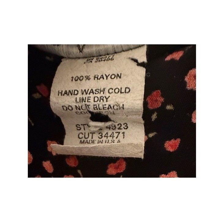 Carol Anderson California VTG Floral Rayon Sleeveless Maxi Dress Black Pink 10