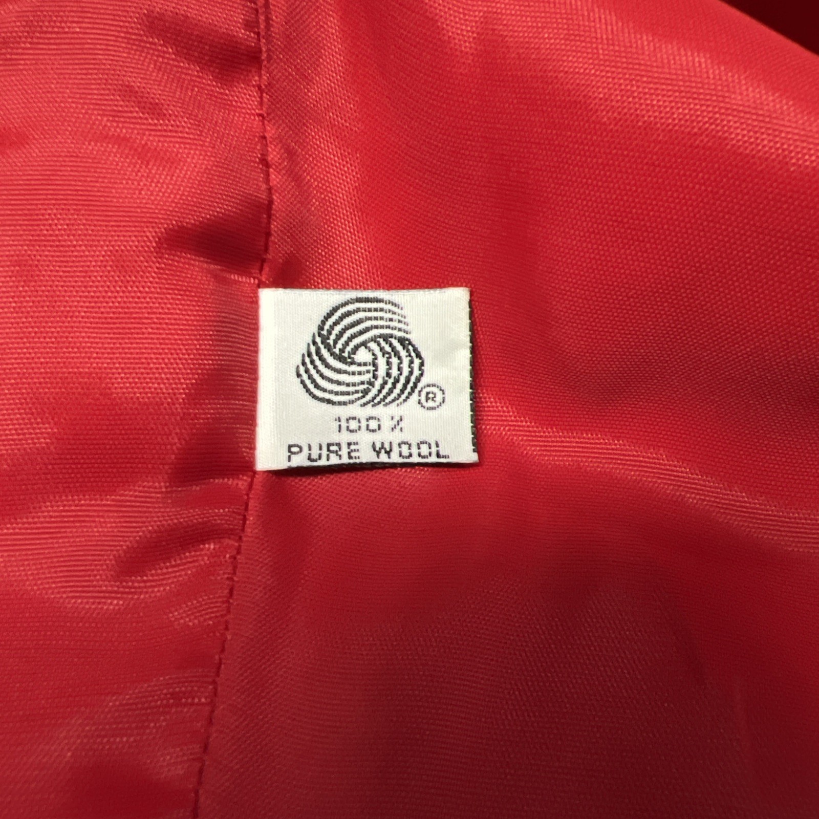 Saville Woolmark Jacket Blazer Red Sz 8 Vintage Lined Single Button Shoulder Pad