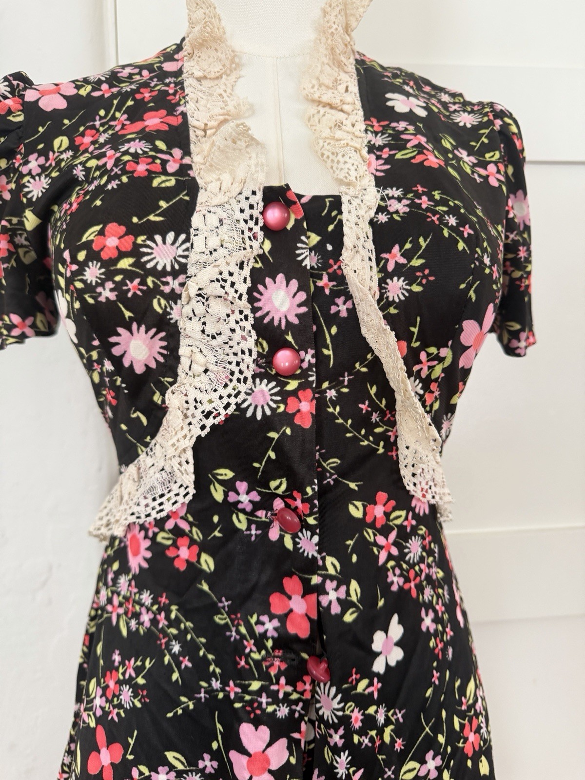 1970s Floral Skirt + Top Set