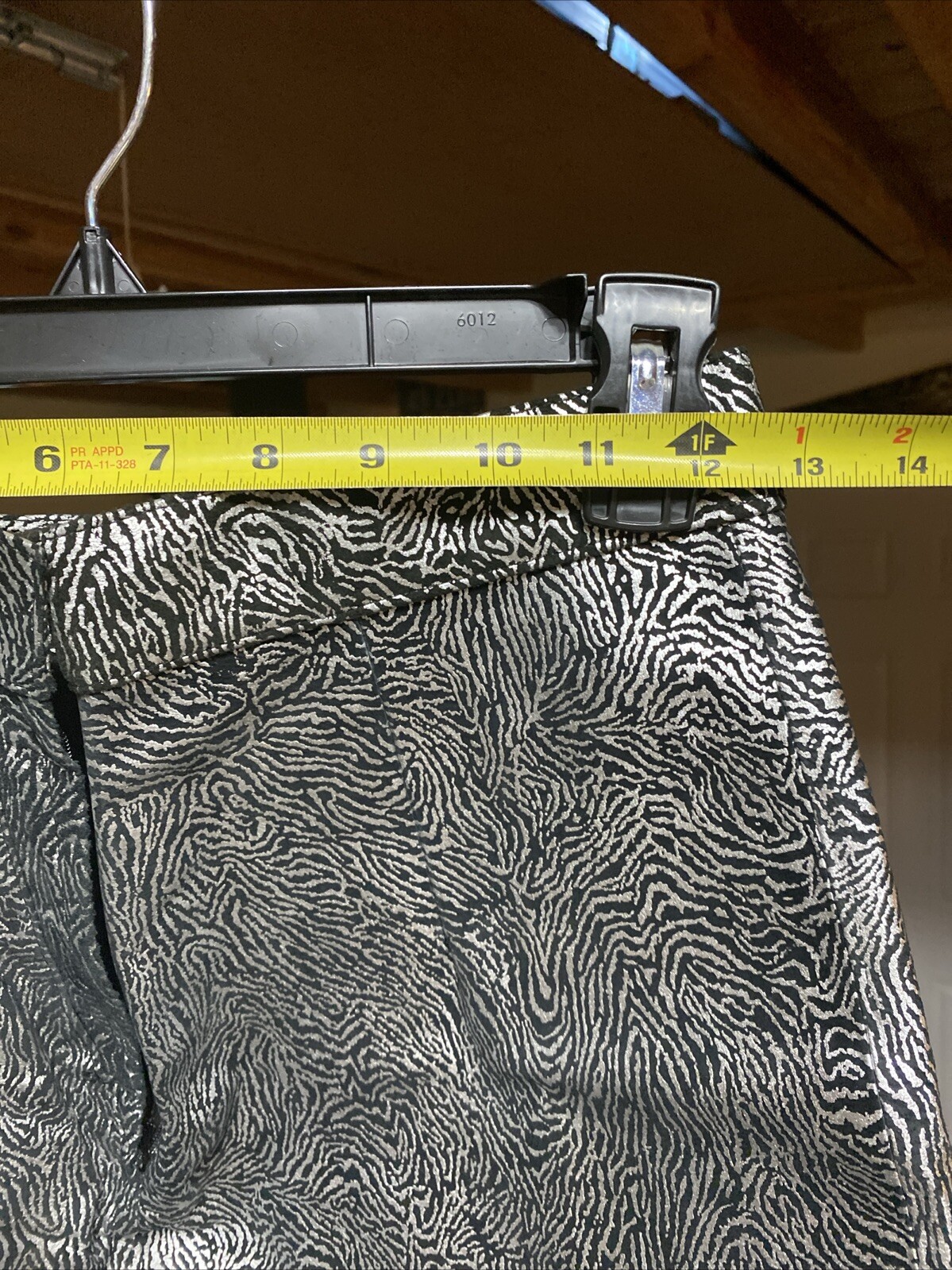 Pia Rucci Leather Skirt Size 10 Small Zebra Pattern Nylon Lining