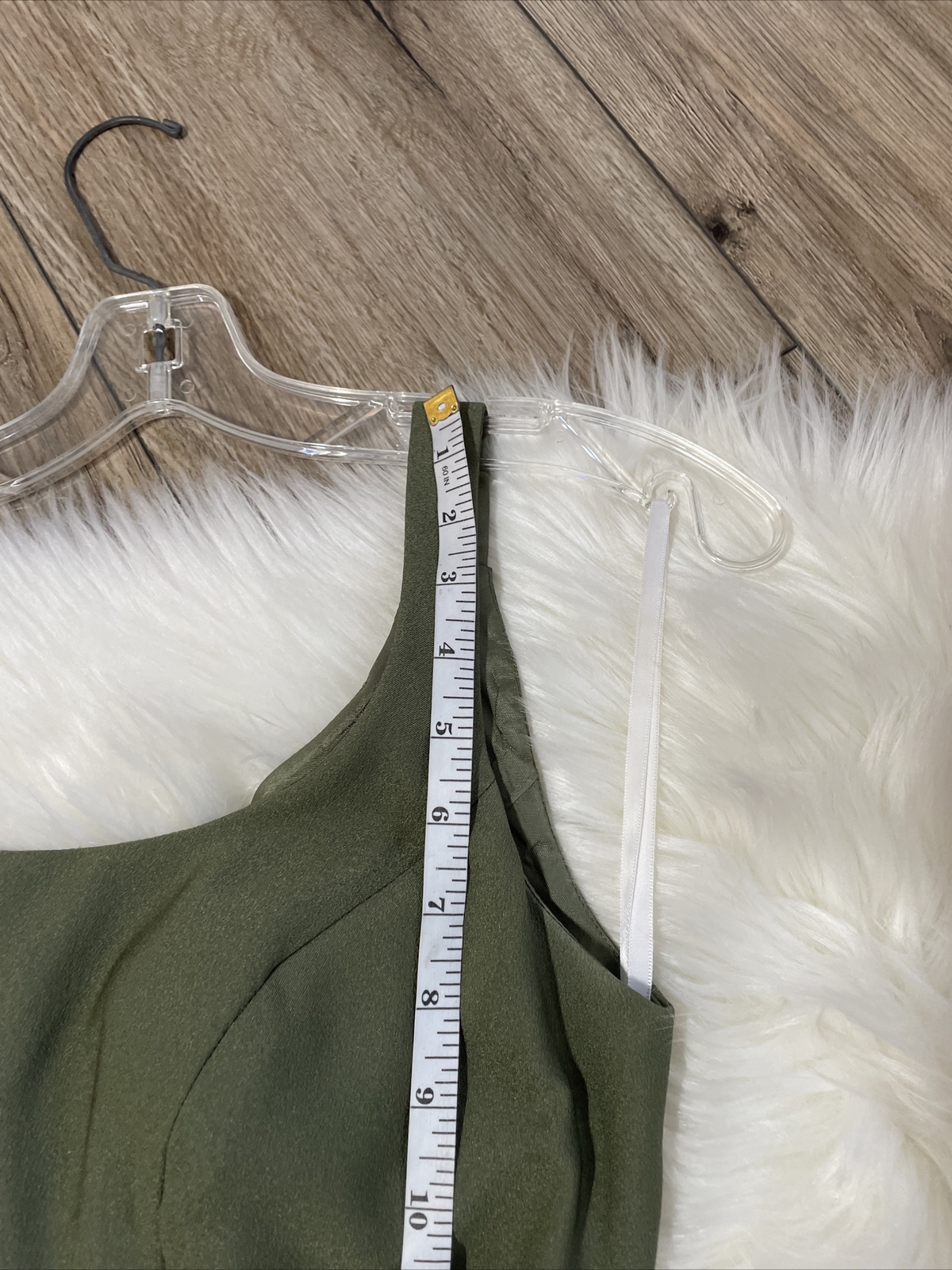 Vintage USA 1980s Watters and Watters Olive Green 2 Piece Dress Size 6