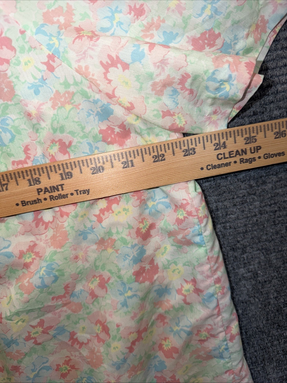 Vintage Coffee Time Floral House Dress Muumuu Cottagecore Snap Front Pastel