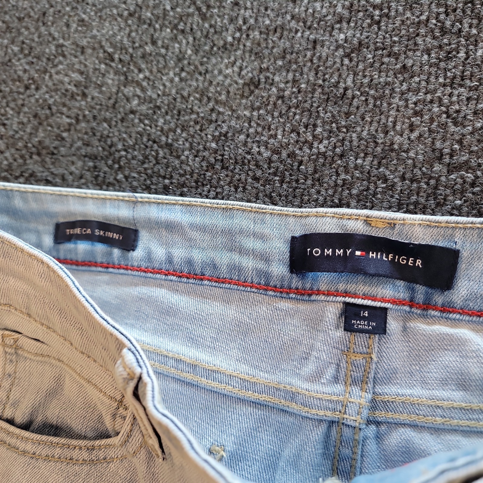 Tommy Hilfiger Woman’s Vintage Jeans Side Stripe Size 14