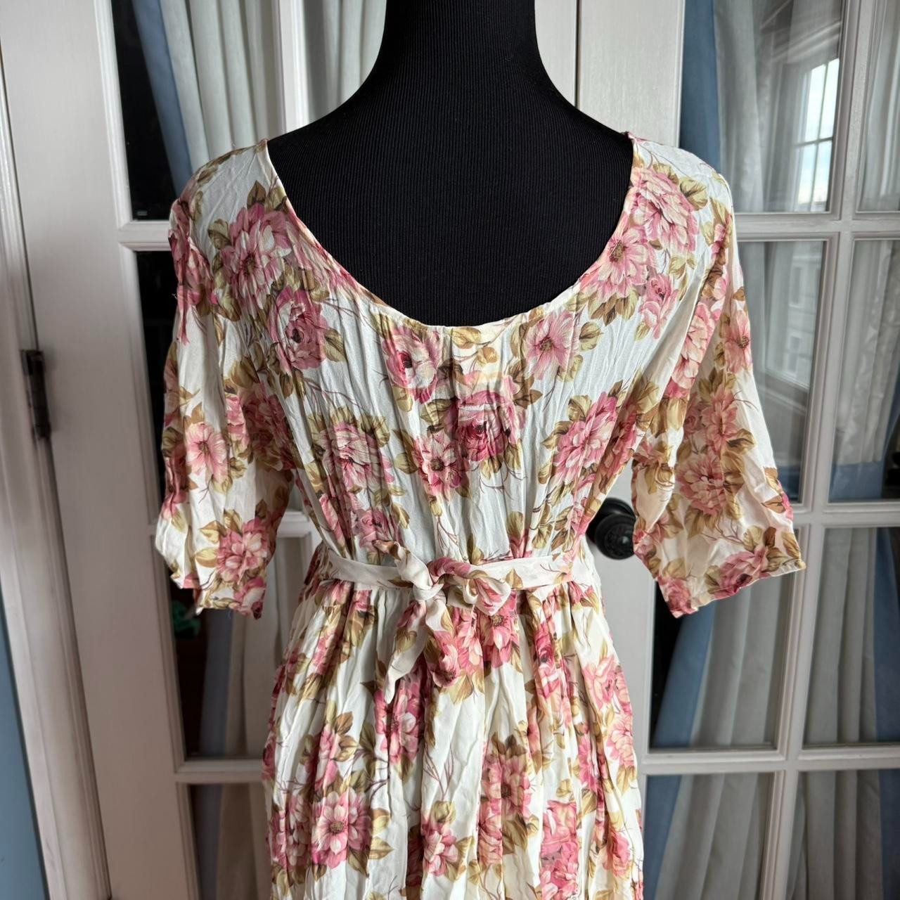 Vintage 90s Floral Ci Sono Dress – Soft Grunge Crinkle Kinderwhore Romantic