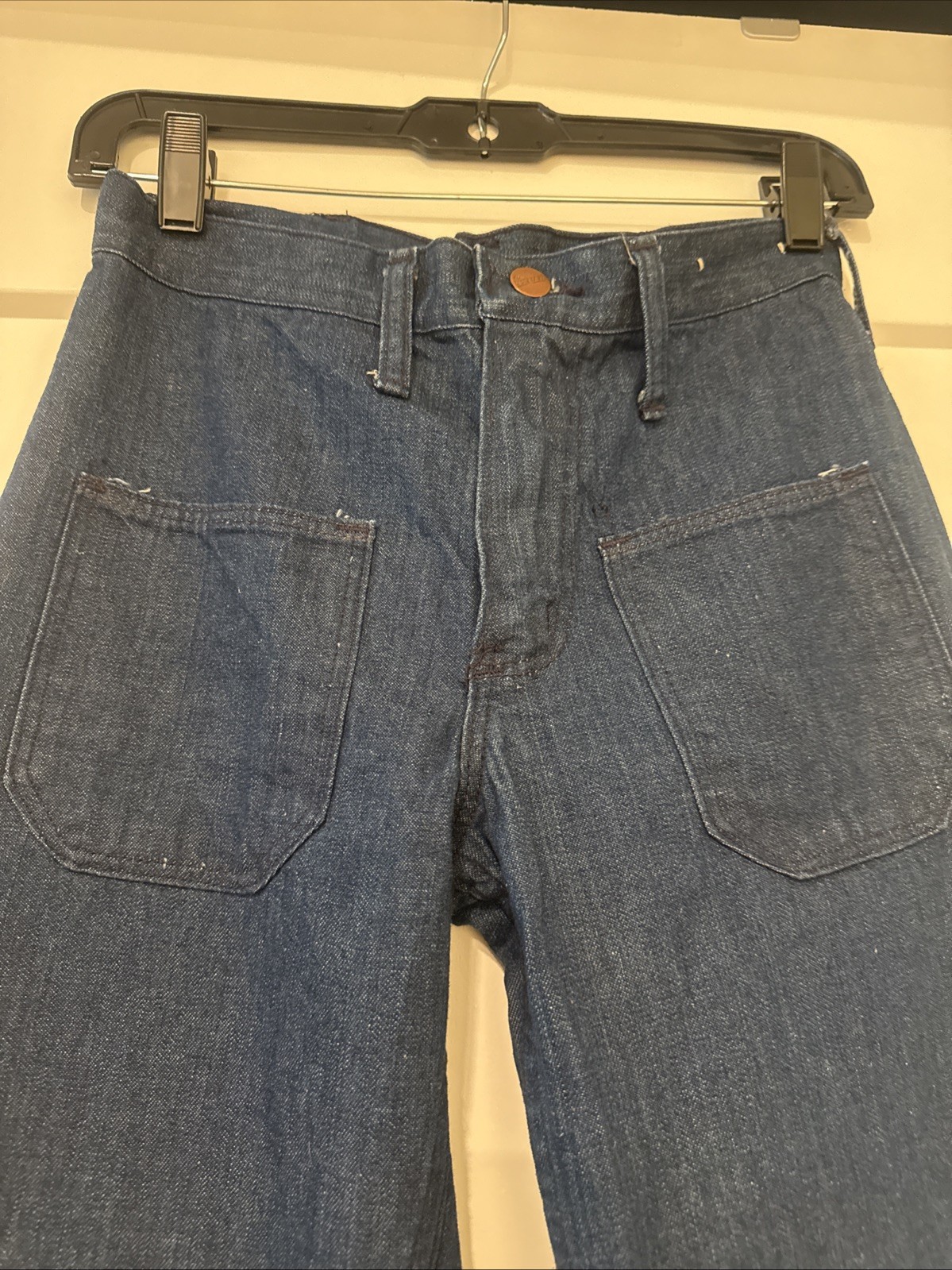 Vintage Maverick Dark Blue Women’s Flare Leg Jeans Hippie Style Size 28 X 30