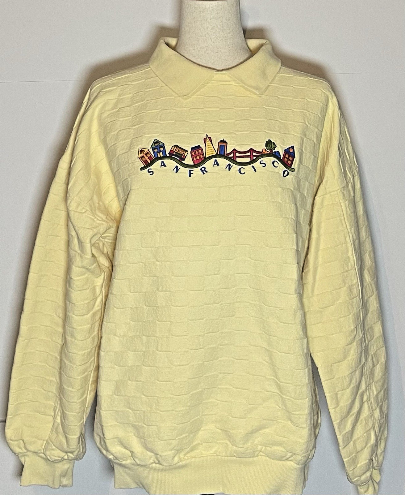 VTG 90s 'Crazy Shirts’ womens San Francisco pullover sz S cabincore grannycore