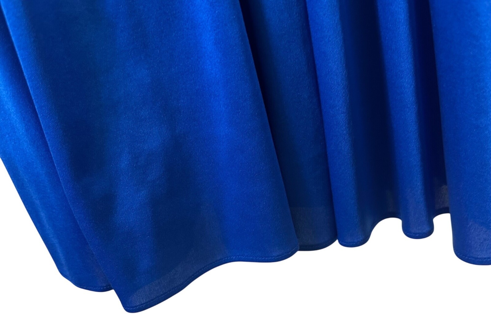 Night Scene Size 6 Vintage Party 1980s-1990s Dress Ruched Waist Blue Polyester