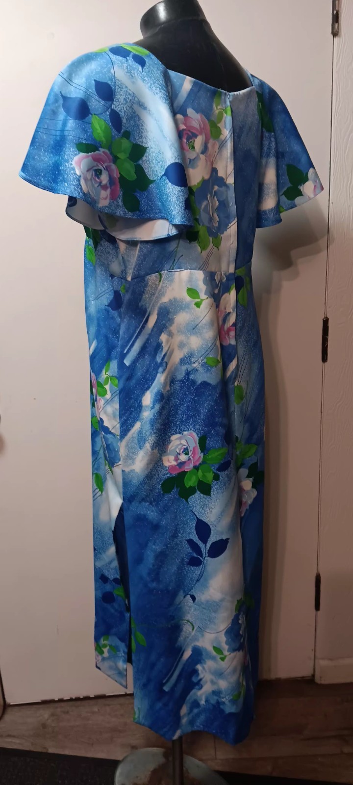 Vtg POMARE OF Tahiti HAWAIIAN DRESS TROPICAL MAXI SZ L xl